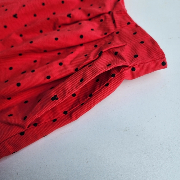 Oh My Disney Minnie Mouse Girls Pleated Skirt Red Black Polka Dot Size S - Picture 8 of 13